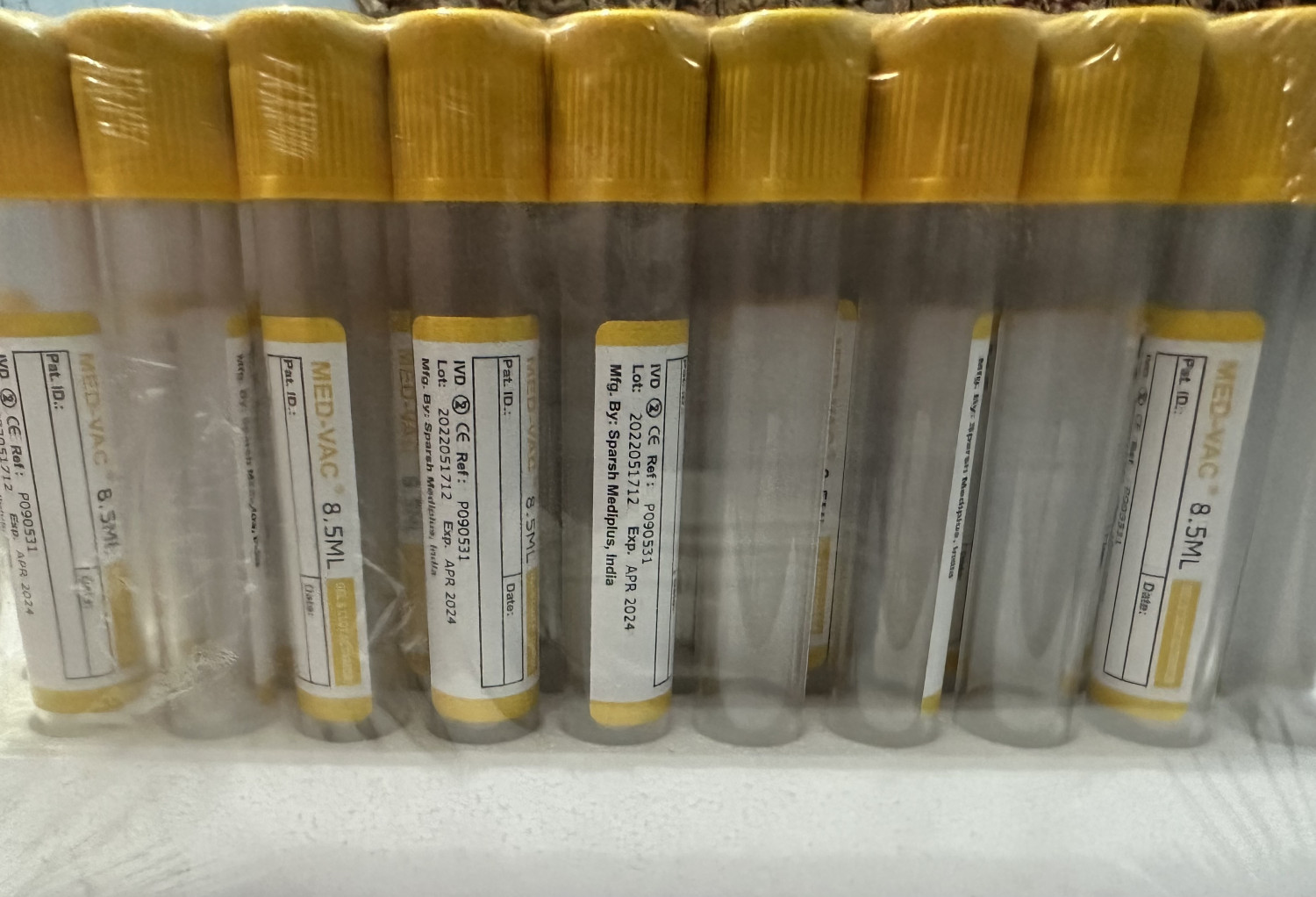 Med Vac Vacutainer Gel and Clot Activator SST 8.5 mL 200 Tubes April 2024